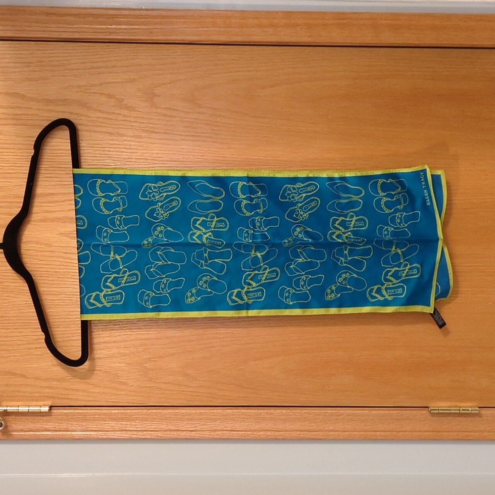 Fun scarf with shoes and flipflops